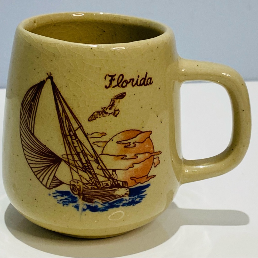 Vintage Florida Mug Sailboat Made In Taïwan - Picture 1 of 11